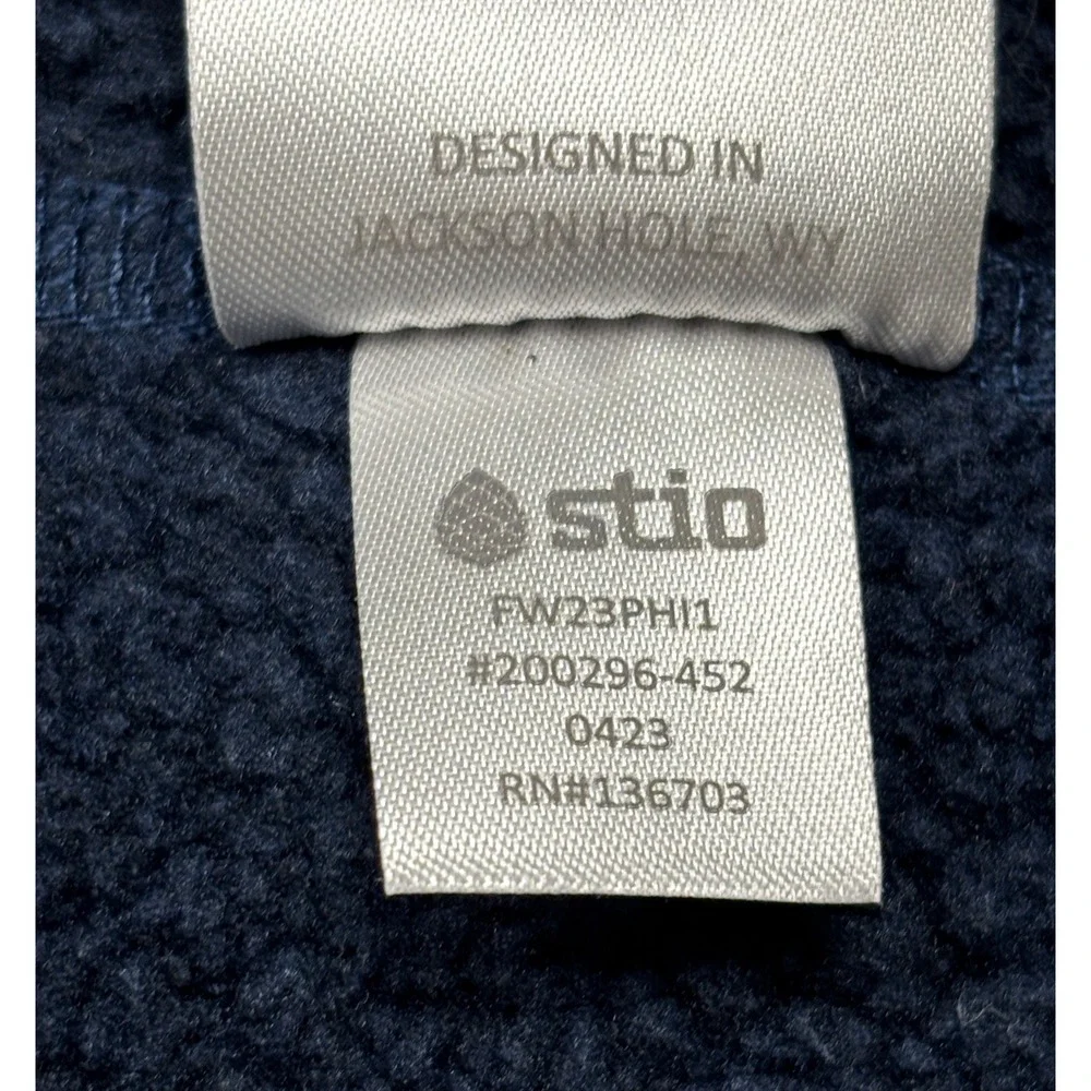 Stio‎ Wilcox Fleece Quarter Zip Pullover Mens XXL Navy Blue FW23PHI1 200296-452